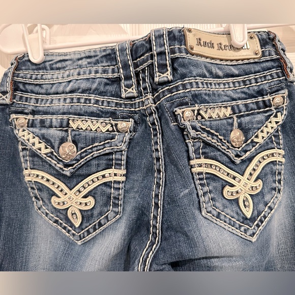 ROCK REVIVAL Rhinestone Embellished, Low Rise Boot Cut - Picture 5 of 5